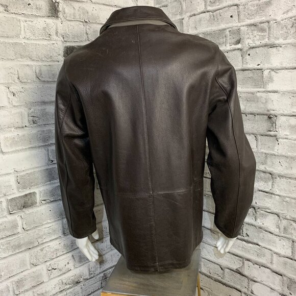 Danier Leather Chocolate Brown Leather Reversible Jacket - Picture 4 of 15